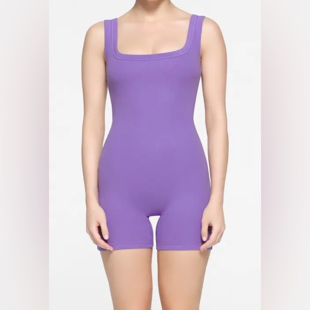SKIMS Cotton Rib Onesie bodysuit in Ultra Violet NWT